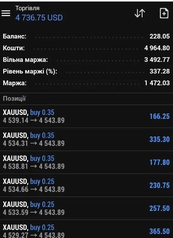 Forex SOS — скальпер для разгона по золоту — экран 3